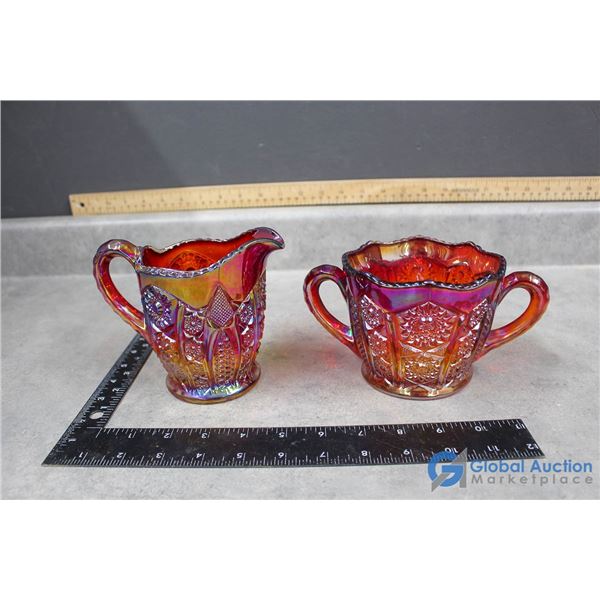 Red Carnival Glass