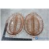 Image 3 : (2) Light Pink Glass Dishes
