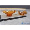 Image 2 : Iridescent Peach Glass Candy Dishes