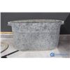 Image 5 : Galvanized Tub w/Lid