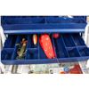 Image 6 : Plano Fishing Tackle Box w/Contents & Reel
