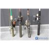 Image 3 : (4) Fishing Rods w/Reels & Net