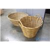 Image 2 : **(1) Large & (1) Round Wicker Laundry Basket