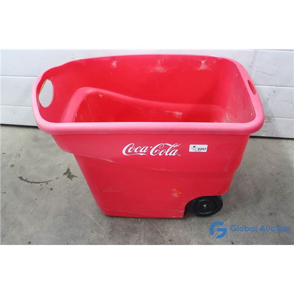 Plastic Coca-Cola Tote on Wheels