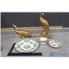 Image 1 : "Broadway" Foley China & (2) Birds of Paradise Ornaments