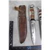 Image 2 : (2) Resin Handled Hunting Knives w/Sheaths