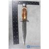 Image 2 : German Made Knife w/Sheath - Bone-Style Handle