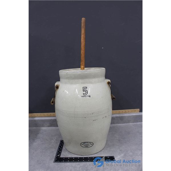 **Medalta Potteries 5 Gallon Butter Churn