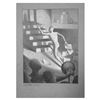 Image 1 : Mark Kostabi "The Paper Chase" Hand Signed Original Artwork with COA.