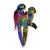 Image 1 : Patricia Govezensky, "Two Parrots XX" Original Painting on Laser Cut Steel with