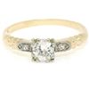 Image 1 : Antique 14K Two Tone Gold 0.54 ctw European Cut Diamond Solitaire Engagement Rin