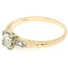 Image 2 : Antique 14K Two Tone Gold 0.54 ctw European Cut Diamond Solitaire Engagement Rin
