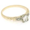 Image 3 : Antique 14K Two Tone Gold 0.54 ctw European Cut Diamond Solitaire Engagement Rin