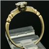 Image 6 : Antique 14K Two Tone Gold 0.54 ctw European Cut Diamond Solitaire Engagement Rin