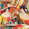 Image 2 : Isaac Maimon, "Cafe Shop" Original Acrylic Painting, Hand Signed with Certificat