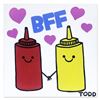 Image 1 : Todd Goldman, "BFF" Hand Signed Original Painting on Canvas with Letter of Authe