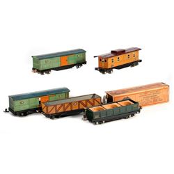 Lionel 812 Gondola, 1717 Gondola, 1719 Box Car, 1719 Box Car, 1722 Caboose, Partial 811 box