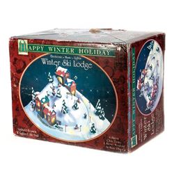 Happy Winter Holiday Winter Ski Lodge