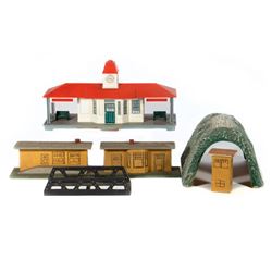 Noma Station, Passenger Station (wood), wood freight Station, Wood Signal Tower, Paper Mache Tunnel,