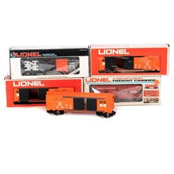 O Gauge Lionel (3) 6-9719 New Haven Box Car (2) with original boxes, 6-19218 New Haven Box Car and a
