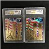 Image 1 : 2002 23KT GOLD COLLECTIBLES NEVER FORGET WORLD TRADE CENTER 911 (GEM MINT 10) X 2