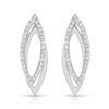 Image 1 : Natural 0.67 CTW Diamond Earrings 18K White Gold - REF-95M4F