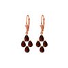 Image 1 : Genuine 4.5 ctw Garnet Earrings 14KT Rose Gold - REF-41K2V