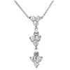 Natural 0.75 CTW Diamond & Baguette Necklace 14K White Gold - REF-72Y2N