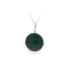 Genuine 23 ctw Green Sapphire Corundum Necklace 14KT White Gold - REF-48K3V
