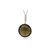 Genuine 17.08 ctw Smoky Quartz & Diamond Necklace 14KT White Gold - REF-49M8T