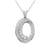 Natural 0.75 CTW Diamond Necklace 14K White Gold - REF-82H8W