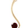 Genuine 0.55 ctw Garnet Necklace 14KT Yellow Gold - REF-26F2Z