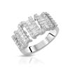 Image 1 : Natural 1 CTW Diamond & Baguette Ring 14K White Gold - REF-143R3K
