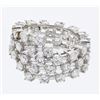 Natural 4.71 CTW Diamond & Baguette Ring 18K White Gold - REF-542H7W
