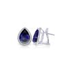 Genuine 10.52 ctw Sapphire & Diamond Earrings 14KT White Gold - REF-173T5A