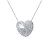 Image 1 : Natural 0.70 CTW Diamond Necklace 14K White Gold - REF-100H8W