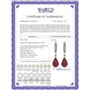 Image 2 : Genuine 17.7 ctw Ruby & Diamond Earrings 14KT White Gold - REF-42Y6F