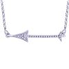 Image 1 : Natural 0.05 CTW Diamond Necklace 14K White Gold - REF-19Y8N