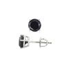 Image 1 : 14K White Gold 2.04 ctw Black Diamond Stud Earrings - REF-119M2Y