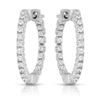 Natural 0.42 CTW Diamond Earrings 14K White Gold - REF-54X9T