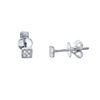 Image 1 : Natural 0.03 CTW Diamond Earrings 14K White Gold - REF-15Y3N