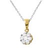 Image 1 : Natural 0.25 CTW Diamond Necklace 14K Yellow Gold - REF-36R2K