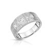 Image 1 : Natural 0.32 CTW Diamond & Princess Diamond Ring 14K White Gold - REF-87X3T
