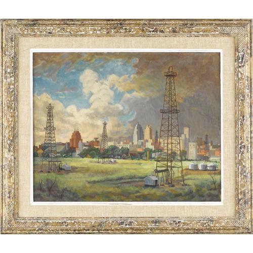 RICHARD GOETZ, Early Texas Art, o/c, 1951