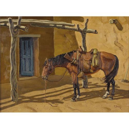 FRED DARGE, Early Texas Art, o/cb