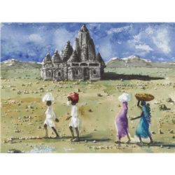 KELLY FEARING, Early Texas Art, w/c, 1979