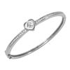 Image 1 : Natural 0.66 CTW Diamond & Princess Diamond Bangle 18K White Gold - REF-229T5X