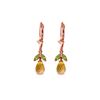 Image 1 : Genuine 3.4 ctw Citrine & Peridot Earrings 14KT Rose Gold - REF-26F6Z