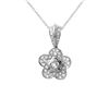 Image 1 : Natural 0.43 CTW Diamond Necklace 18K White Gold - REF-80F3M