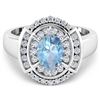 Image 3 : Natural 2.57 CTW Aquamarine & Diamond Ring 14K White Gold - REF-65N2R